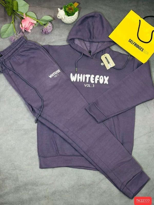 White Fox Women’s Hoodie Tracksuit Set – in purple color White Fox Women’s Hoodie Tracksuit Set – in purple color