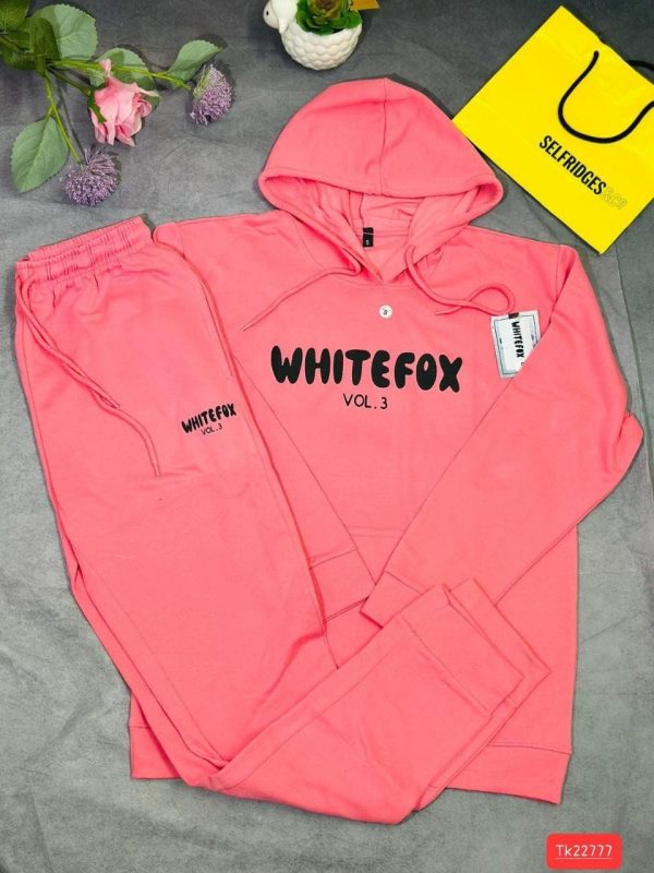 White Fox Women’s Hoodie Tracksuit Set – in pink color White Fox Women’s Hoodie Tracksuit Set – in pink color