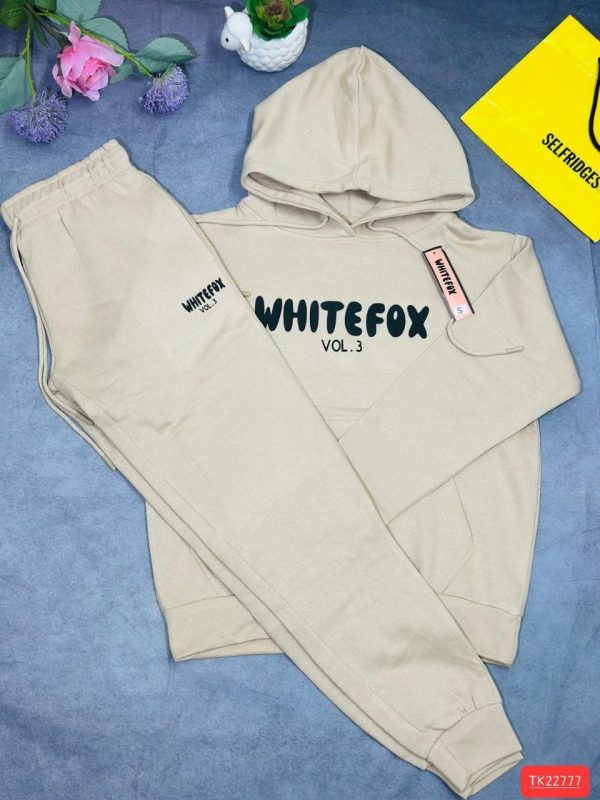 White Fox Women’s Hoodie Tracksuit Set – in off white color White Fox Women’s Hoodie Tracksuit Set – in off white color