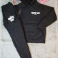 White Fox Women’s Hoodie Tracksuit Set – Dupe Style in black color