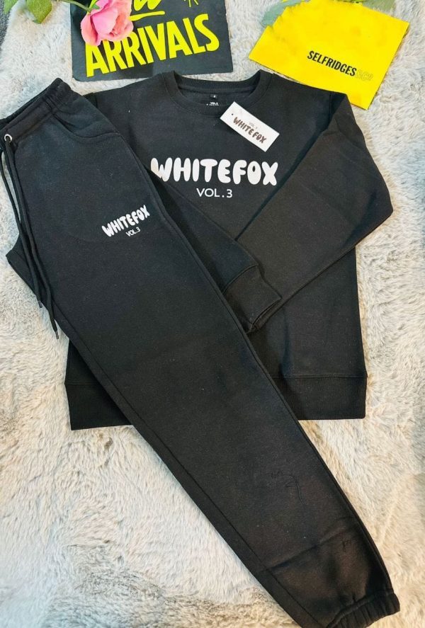 White Fox Women’s Logo Tracksuit – Crew Neck Design in black color White Fox Women’s Logo Tracksuit – Crew Neck Design in black color