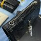 YSL Black Croc-Embossed Leather Shoulder Bag 4