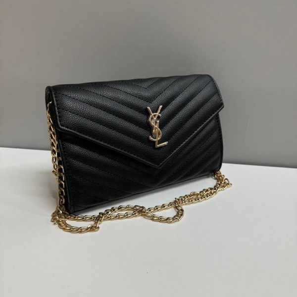 YSL Crossbody Shoulder Bag for Women in black color