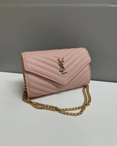 YSL Crossbody Shoulder Bag for Women in pink color
