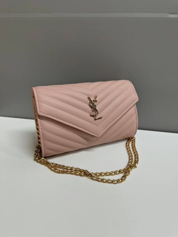 YSL Crossbody Shoulder Bag for Women in pink color