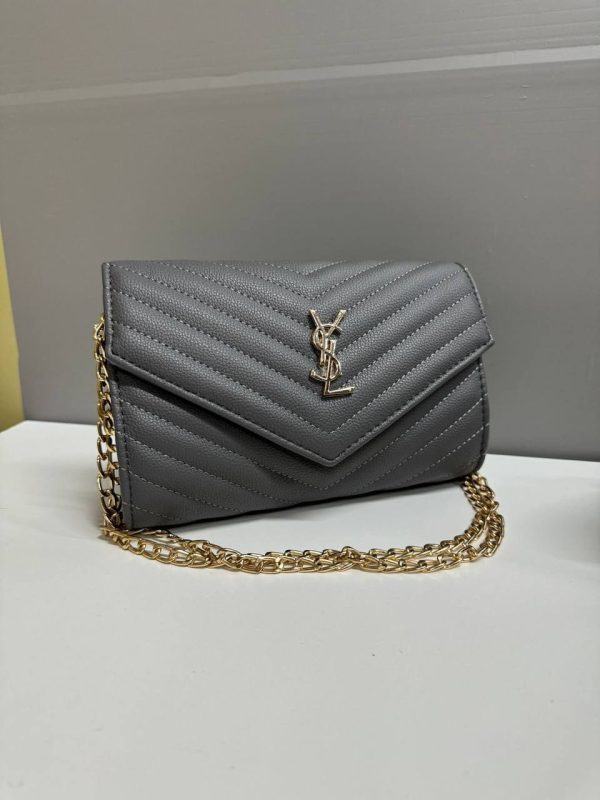 YSL Crossbody Shoulder Bag for Women in dark grey color YSL Crossbody Shoulder Bag for Women in dark grey color