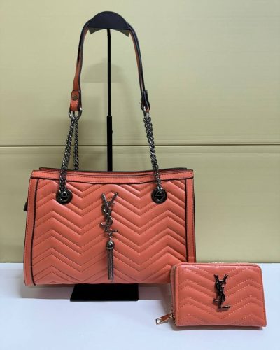 YSL Handbag for Women in white color in orange color YSL Handbag for Women in white color in orange color