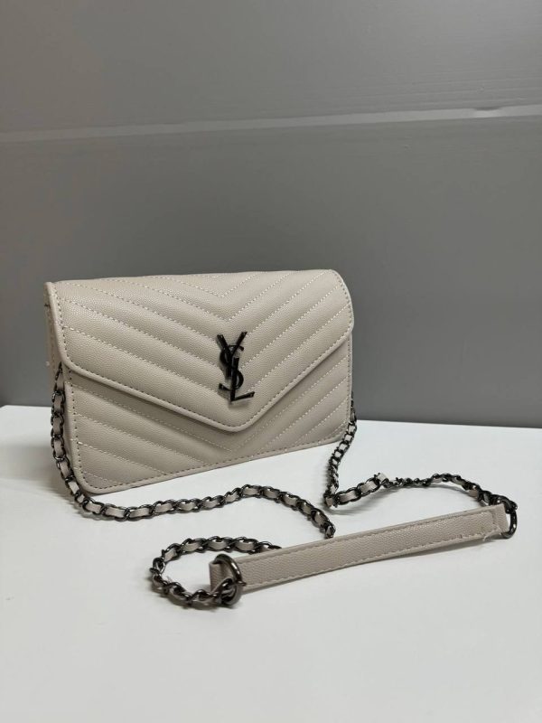 YSL Shoulder Bag for Women in grey color YSL Shoulder Bag for Women in grey color