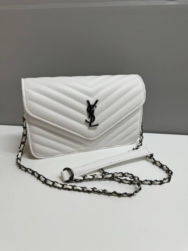YSL Shoulder Bag for Women in white color YSL Shoulder Bag for Women in white color