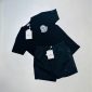 Moncler Logo Print Crew Neck T-Shirt & Shorts Set black t-shirt with black short