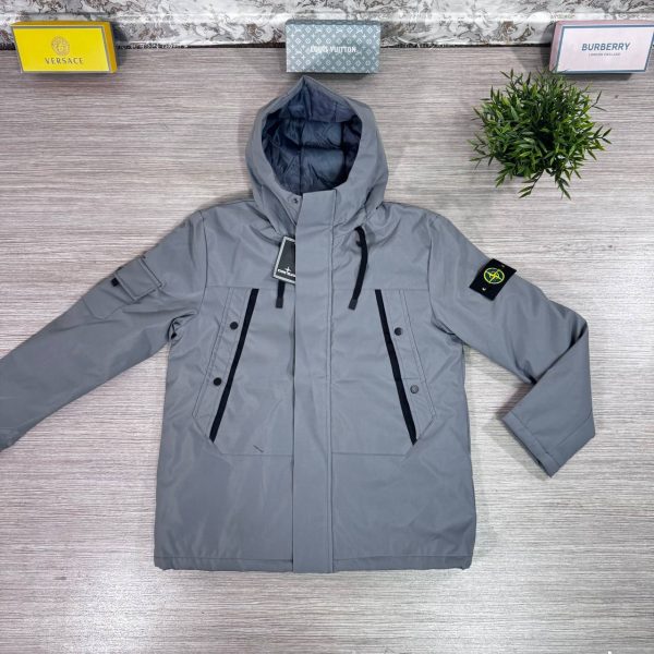 Stone Island Men's Packable Skin-Touch Nylon AAA Quality Grey color Jacket Stone Island Men's Packable Skin-Touch Nylon AAA Quality Grey color Jacket