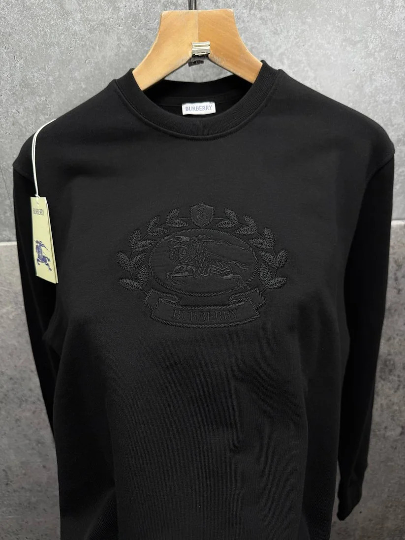 Burberry EKD Textured Cotton Sweatshirt close view