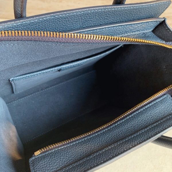 Celine Nano Luggage Tote Bag in Navy Blue 0 Celine Nano Luggage Tote Bag in Navy Blue 0