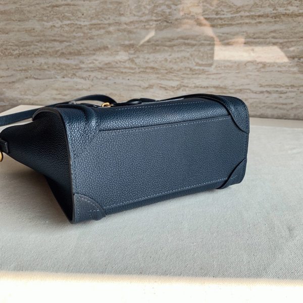 Celine Nano Luggage Tote Bag in Navy Blue 44 Celine Nano Luggage Tote Bag in Navy Blue 44