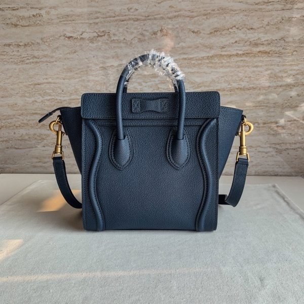 Celine Nano Luggage Tote Bag in Navy Blue 8 Celine Nano Luggage Tote Bag in Navy Blue 8