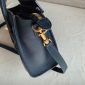 Celine Nano Luggage Tote Bag in Navy Blue side view