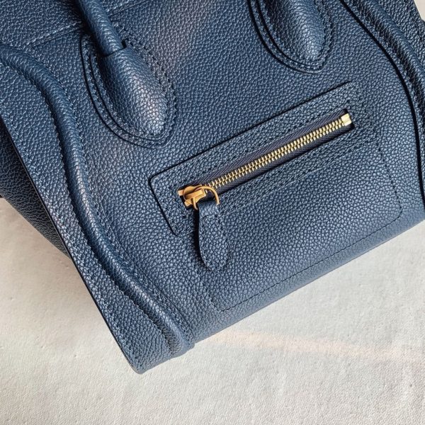 Celine Nano Luggage Tote Bag in Navy Blue zip Celine Nano Luggage Tote Bag in Navy Blue zip