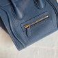 Celine Nano Luggage Tote Bag in Navy Blue zip