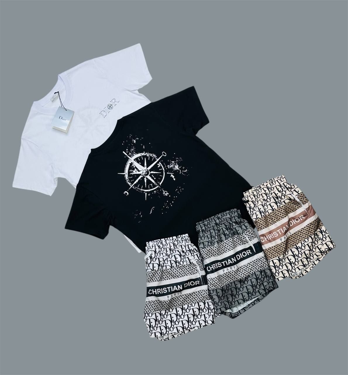Dior Compass T-Shirts & Shorts Sets