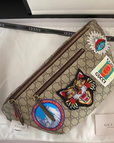 Gucci Belt High-Quality 1:1 Replica Bag in Beige and Ebony