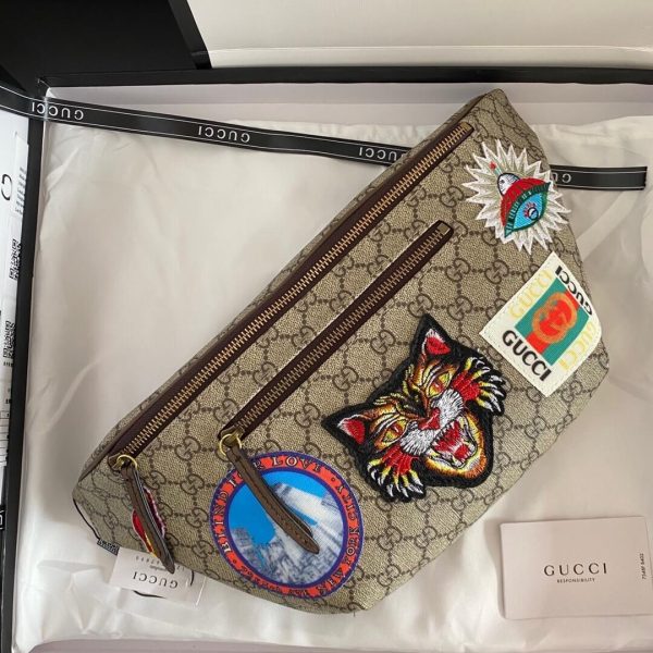 Gucci Belt High-Quality 1:1 Replica Bag in Beige and Ebony
