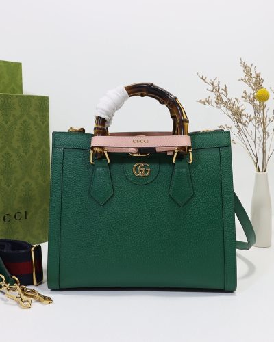 Gucci Diana Small Tote Replica Green Bag