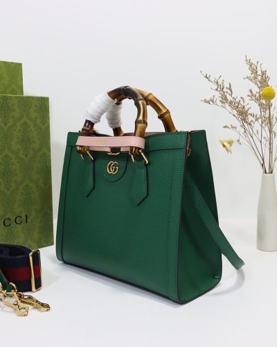 Gucci Diana Small Tote Replica Green Bag2