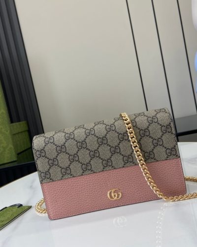 Gucci GG Marmont Two-Tone Mini Chain Replica Bag