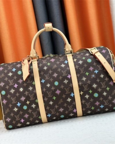 Louis Vuitton Monogram Craggy Keepall Travel 50 Bag in Chocolate