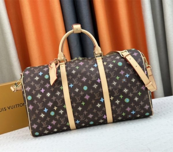 Louis Vuitton Monogram Craggy Keepall Travel 50 Bag in Chocolate Louis Vuitton Monogram Craggy Keepall Travel 50 Bag in Chocolate
