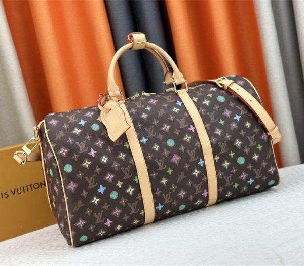 Louis Vuitton Monogram Craggy Keepall Travel 50 Bag in Chocolate2 Louis Vuitton Monogram Craggy Keepall Travel 50 Bag in Chocolate