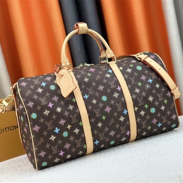 Louis Vuitton Monogram Craggy Keepall Travel 50 Bag in Chocolate