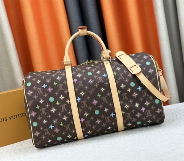 Louis Vuitton Monogram Craggy Keepall Travel 50 Bag in Chocolate3 Louis Vuitton Monogram Craggy Keepall Travel 50 Bag in Chocolate