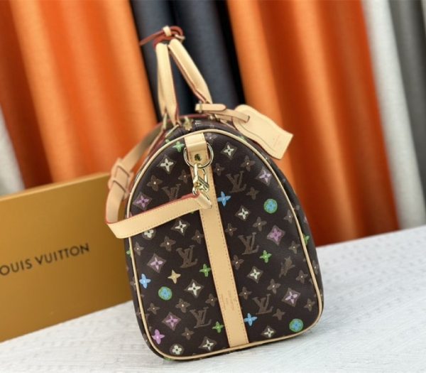 Louis Vuitton Monogram Craggy Keepall Travel 50 Bag in Chocolate4 Louis Vuitton Monogram Craggy Keepall Travel 50 Bag in Chocolate