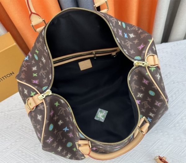 Louis Vuitton Monogram Craggy Keepall Travel 50 Bag in Chocolate6 Louis Vuitton Monogram Craggy Keepall Travel 50 Bag in Chocolate