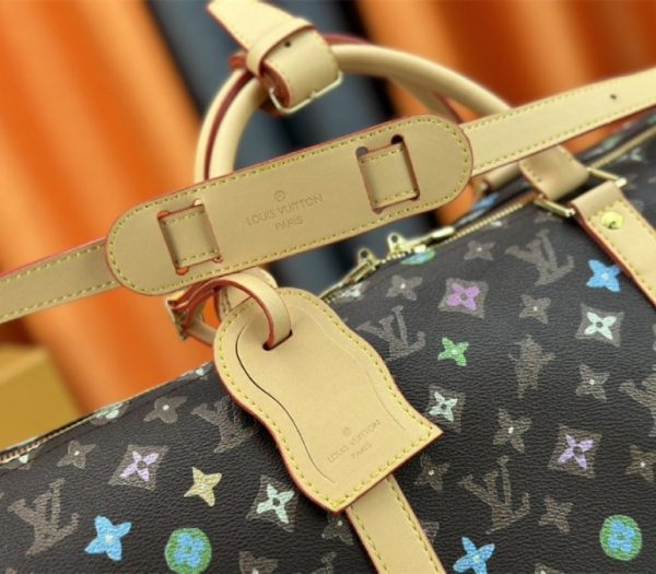 Louis Vuitton Monogram Craggy Keepall Travel 50 Bag in Chocolate8 Louis Vuitton Monogram Craggy Keepall Travel 50 Bag in Chocolate