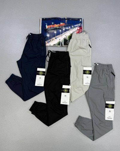 Men's Compass-Badge Reflective Replica Cargo Pants