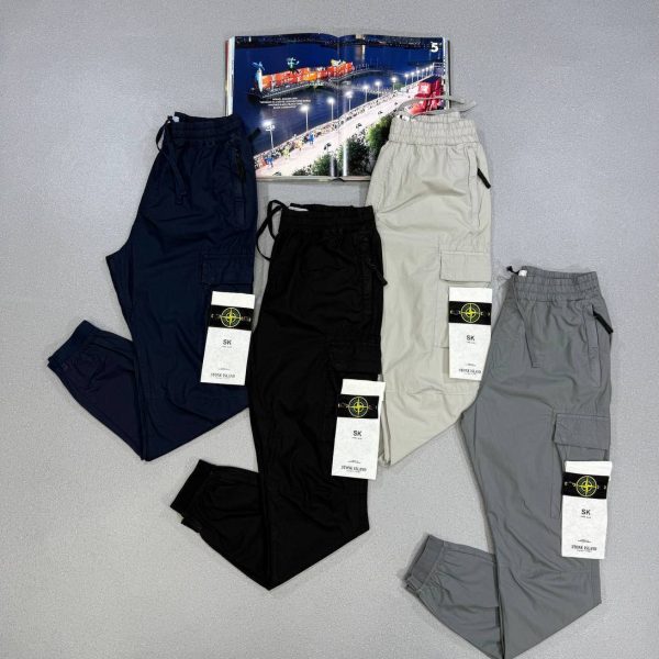 Men's Compass-Badge Reflective Replica Cargo Pants