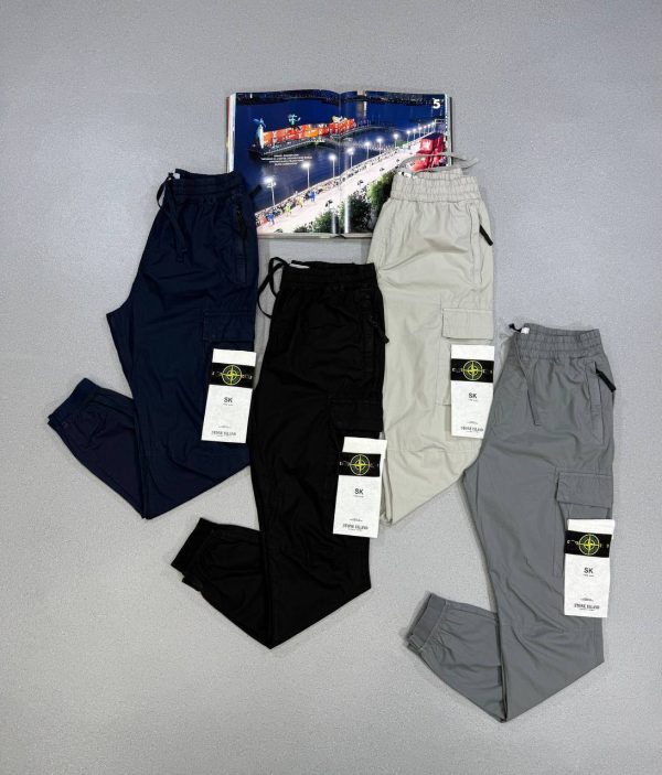 Men's Compass-Badge Reflective Replica Cargo Pants