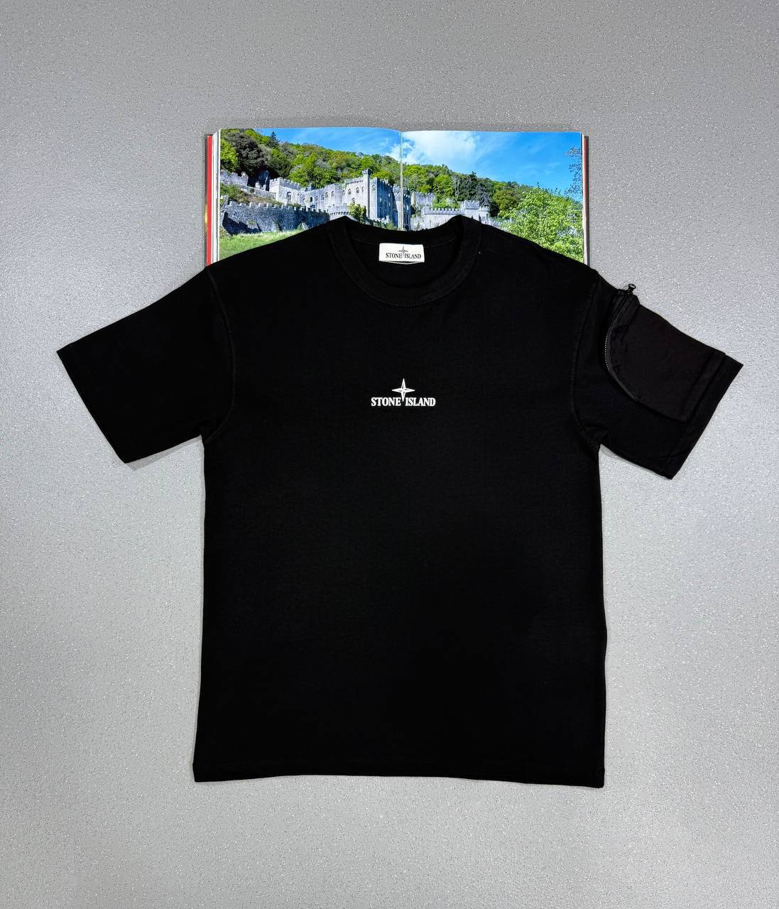 Stone Island Archivio Organic-Cotton Logo First Copy T-Shirt black color