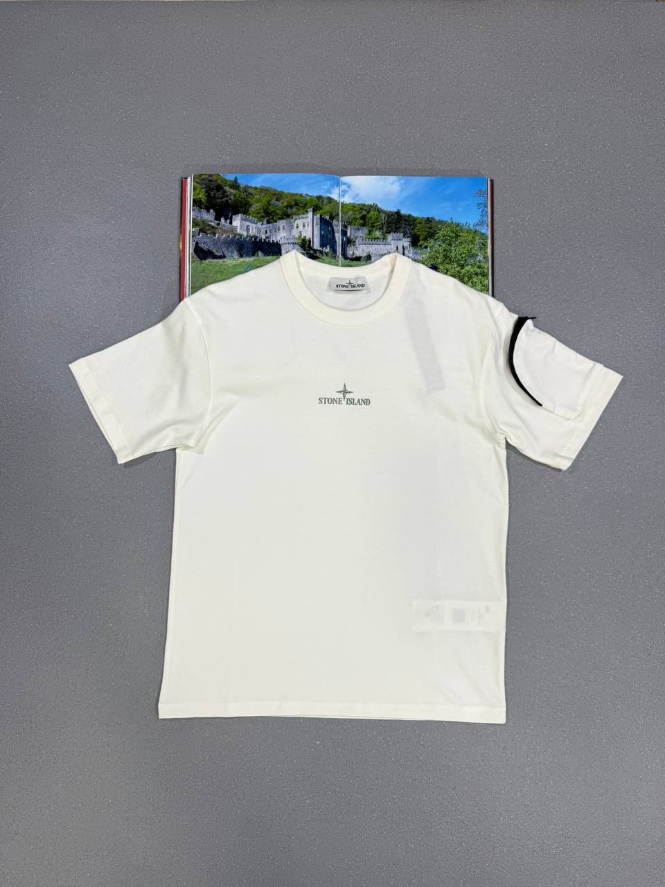 Stone Island Archivio Organic-Cotton Logo First Copy T-Shirt white color