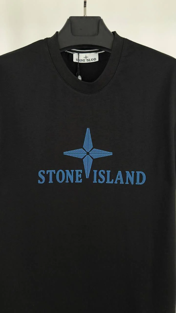 Stone Island Big Logo Cotton T-Shirt for Men AAA+ Quality – Multiple Colours - Image 4