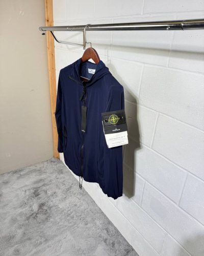 Stone Island Biker 1-1 Replica Jacket for Men navy blue color