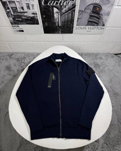 Stone Island Compass Badge Zip-Up Cardigan AAA Quality