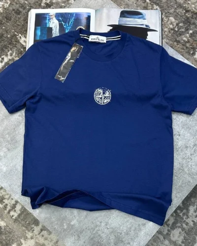 Stone Island Compass Logo T-Shirt 1-1 Mirror Quality navy blue