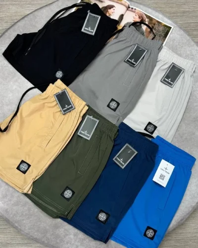 Stone Island Compass Patch Drawstring Shorts for Men First Copy