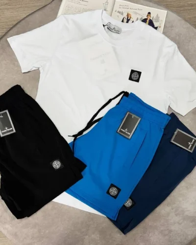 Stone Island Compass Patch Luxury Replica T-Shirt & Shorts Set