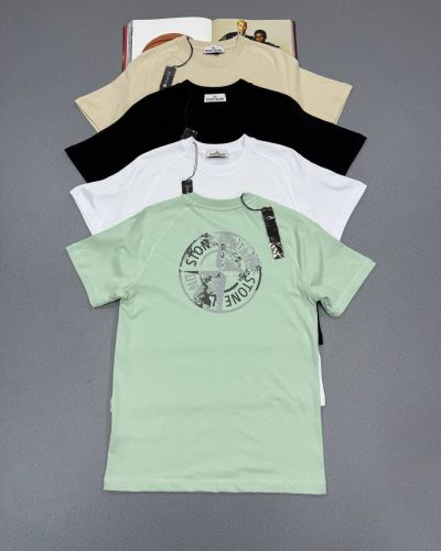 Stone Island Cotton Compass-Print T-Shirt Super Clone Quality