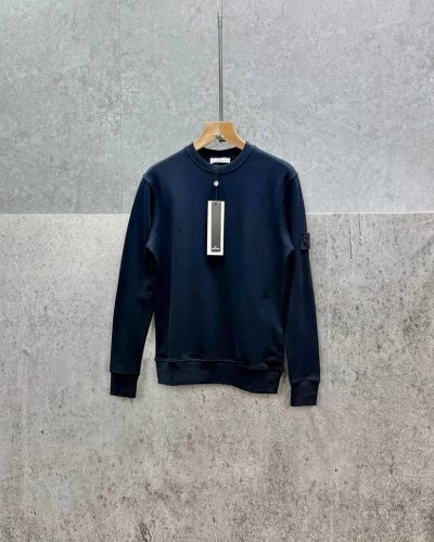 Stone Island Crewneck Cotton Fleece Sweatshirt AAA Quality