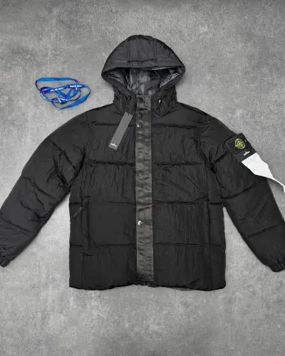 Stone Island Crinkle Down Puffer Jacket for Men Luxury Replica